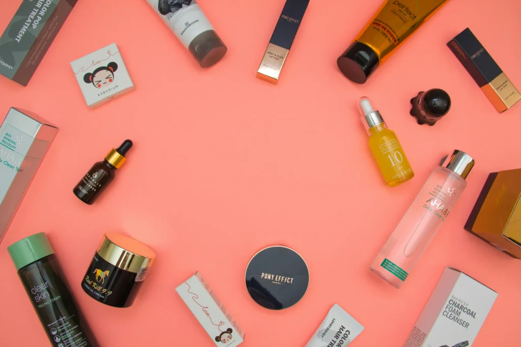 Popular skincare ingredients including retinol niacinamide and salicylic acid