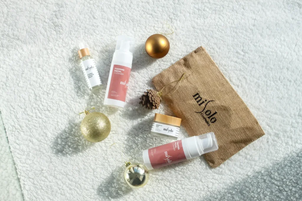 Beginner skincare guide with skincare products for healthy glowing skin