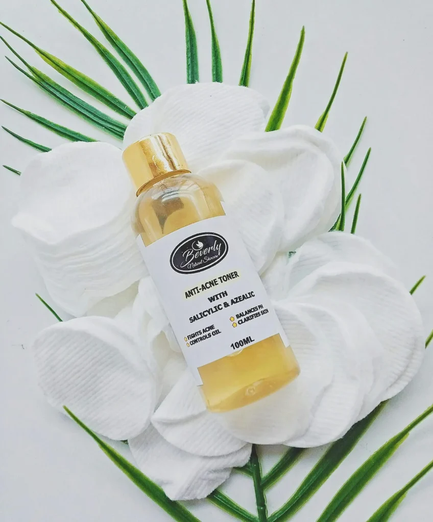 Healthy glowing skin after acne care routine