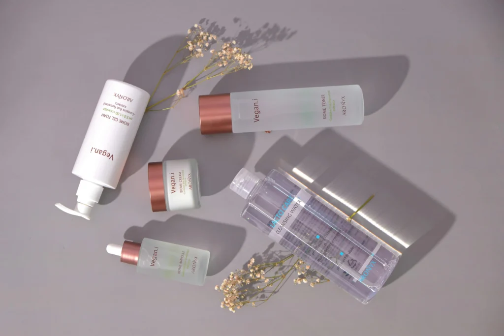 Complete skincare routine for dry skin with hydrating cleanser serum and moisturizer