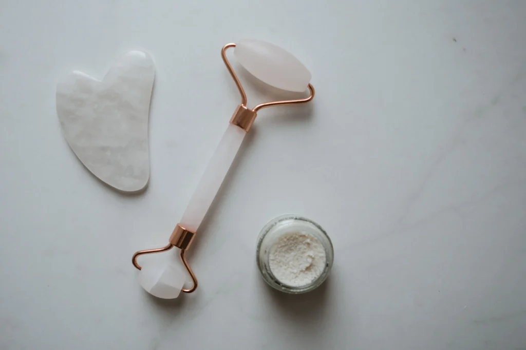 Popular beauty tools including jade roller and gua sha