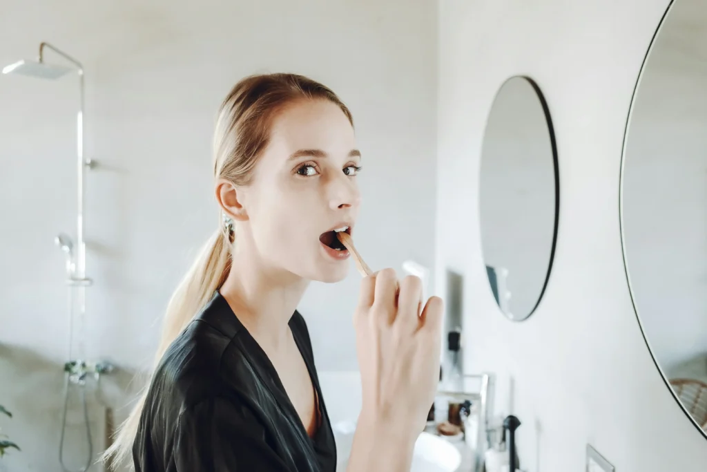 Woman following a complete night skincare routine for healthier skin overnight